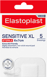 Elastoplast Sensitive XL 6X7cm 5 Pack